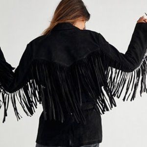 Free People The Jackie Blazer Goat Leather
